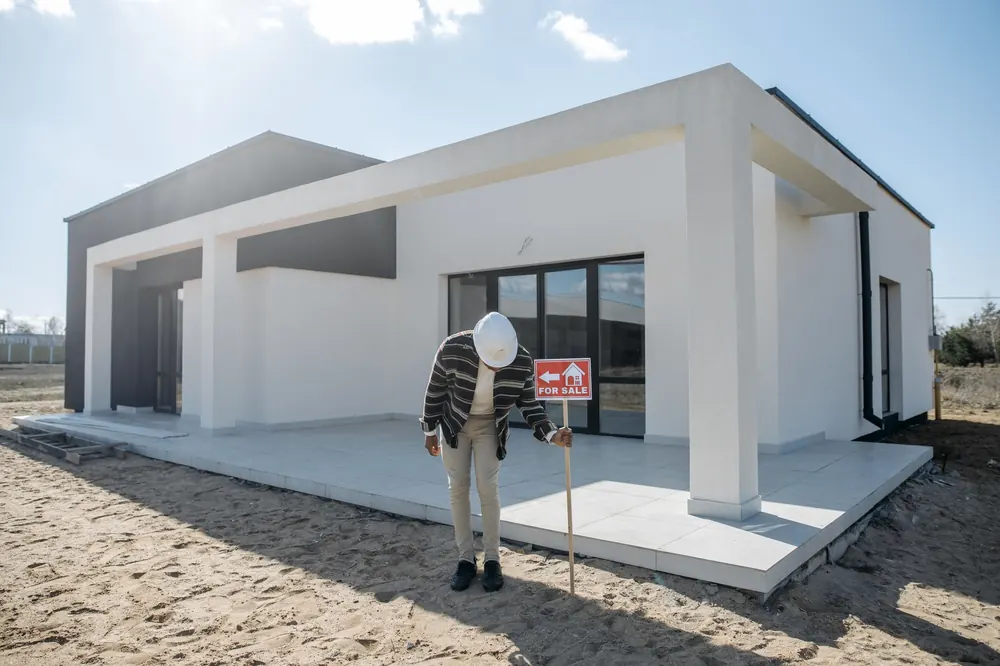 Casa nueva en etapa final de construcción
